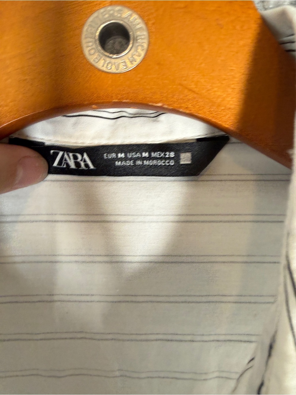 Zara White Poplin Pinstipe Button Up Shirt Minimalist Oversized Scandi M - Picture 3 of 7